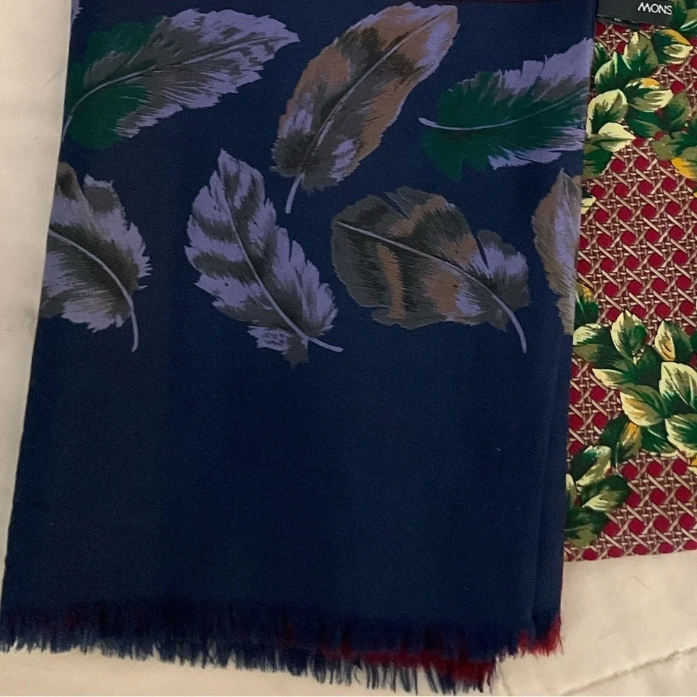 Rare Christian Dior Long Scarf Silk Twill and Wool Collectible EUC Late 1980s-90